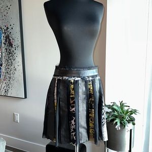 BEAUTIFUL Versace Leather Paneled Skirt Sz IT 38